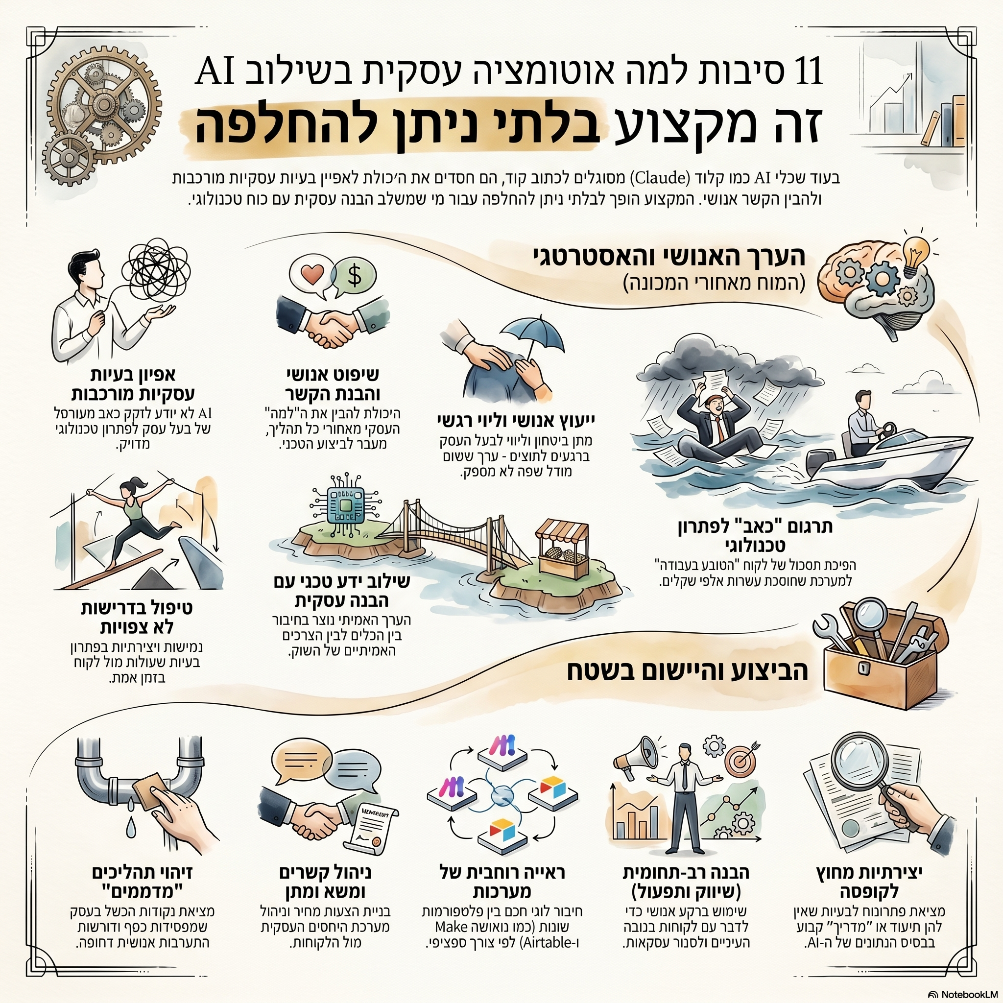 אינפוגרפיקה: 11 סיבות למה אוטומציה עסקית בשילוב AI היא מקצוע בלתי ניתן להחלפה
